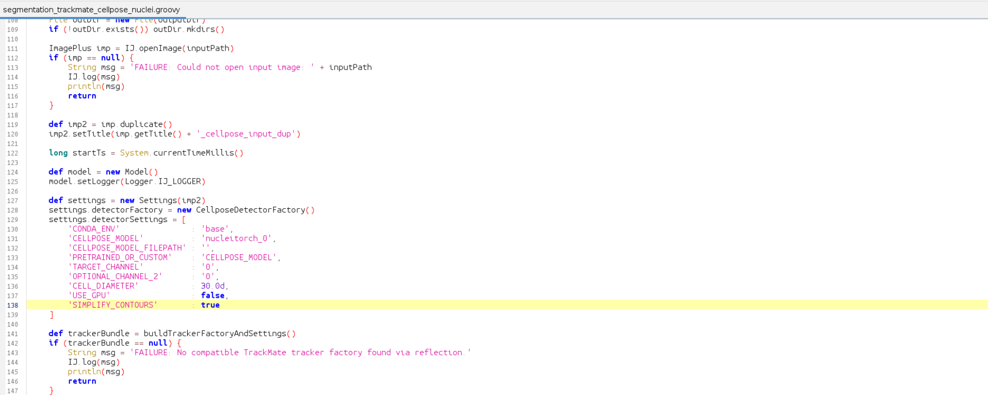 A generated Groovy script